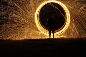 Firework Light at Darkness