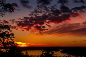 View of Stockholm Lake at sunset