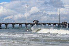 distant view of the pier on the Atlantic coast