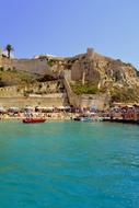 view from the water on the coast on the tremiti islands