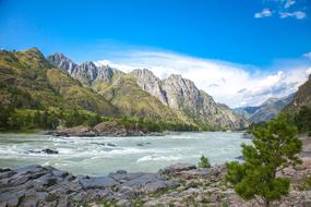 River Mountains Sky