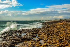 Rocky Coast Waves Sea