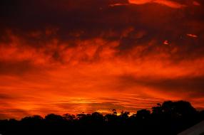 Sunset Red Horizontal sky