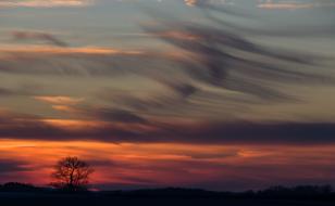 red Sky Clouds Sunset