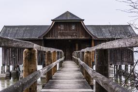 Frozen Ammersee Boat House