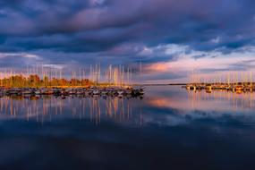 Denmark harbor at fall