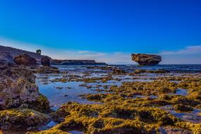 erosion on the picturesque seaside