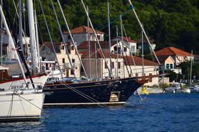 boats in the port in croatia