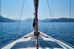 sailboat on the mediterranean sea on a sunny day