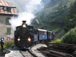 Steam Railway in Furka Switzerland