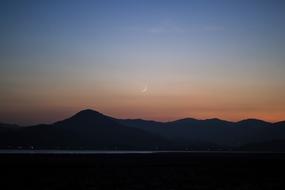 Sunset Magic Hour Moon