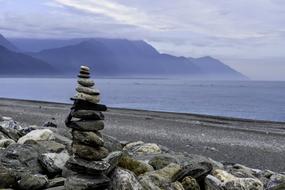 Rock stack near Water Sea
