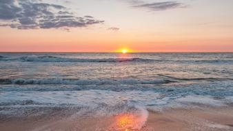 Denmark Coast Sea at sunset