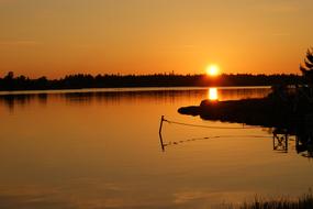 red Sunset Evening landscape