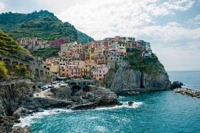 distant view of the Cinque Terre