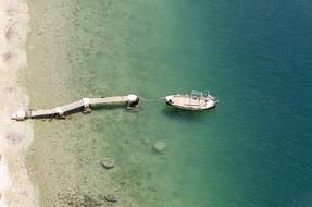 Jetty Boat on Sea coast