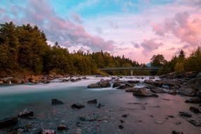 landscape of Iller River Nature