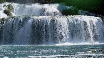 picturesque waterfall in the nature of croatia