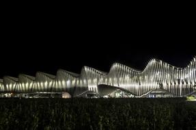night view of Calatrava architecture