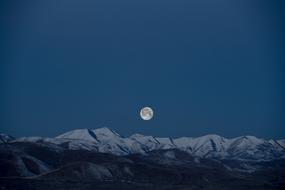 landscape of Mountains and Blue Sky horizon