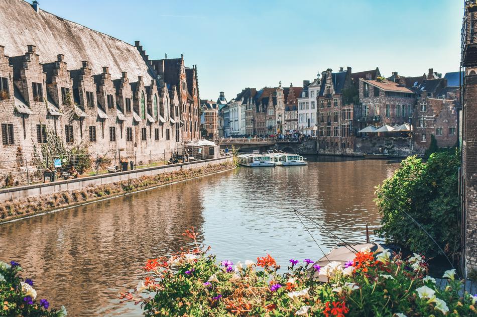 Ghent Belgium castle and river