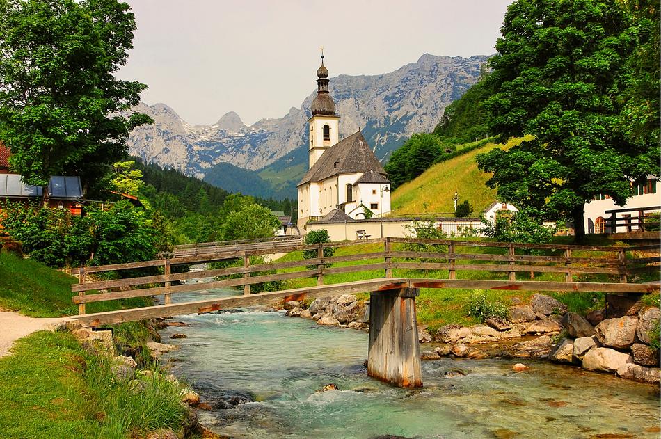 landscape of Ramsau in Bavaria
