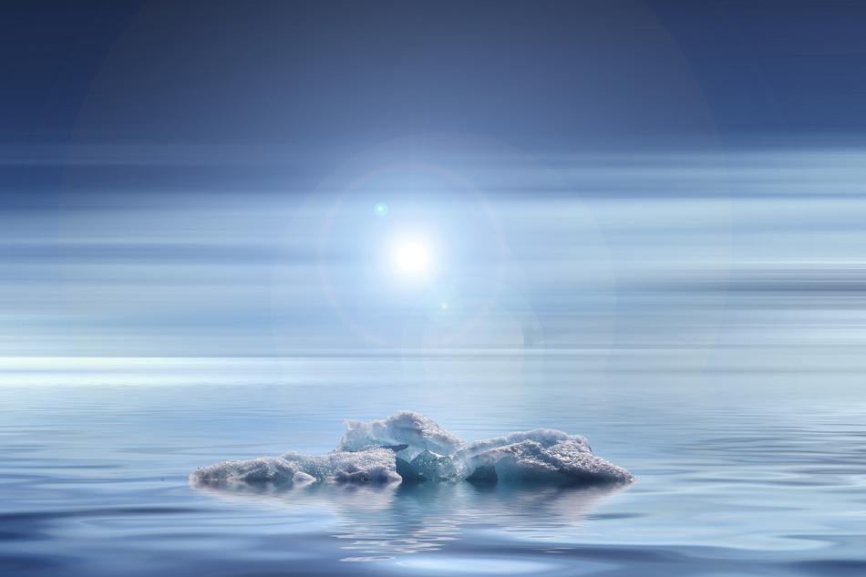 iceberg in the sea at the north pole