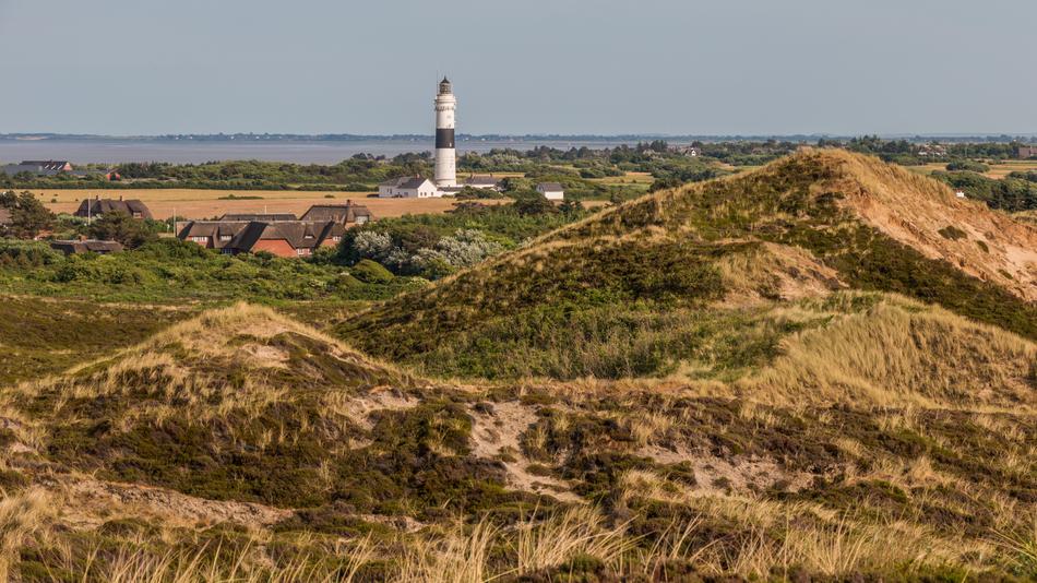 panoramic view of the lighthouse on the coast in Kampen