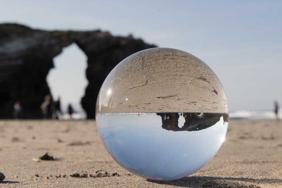 Glass Ball To Cathedral in Spain
