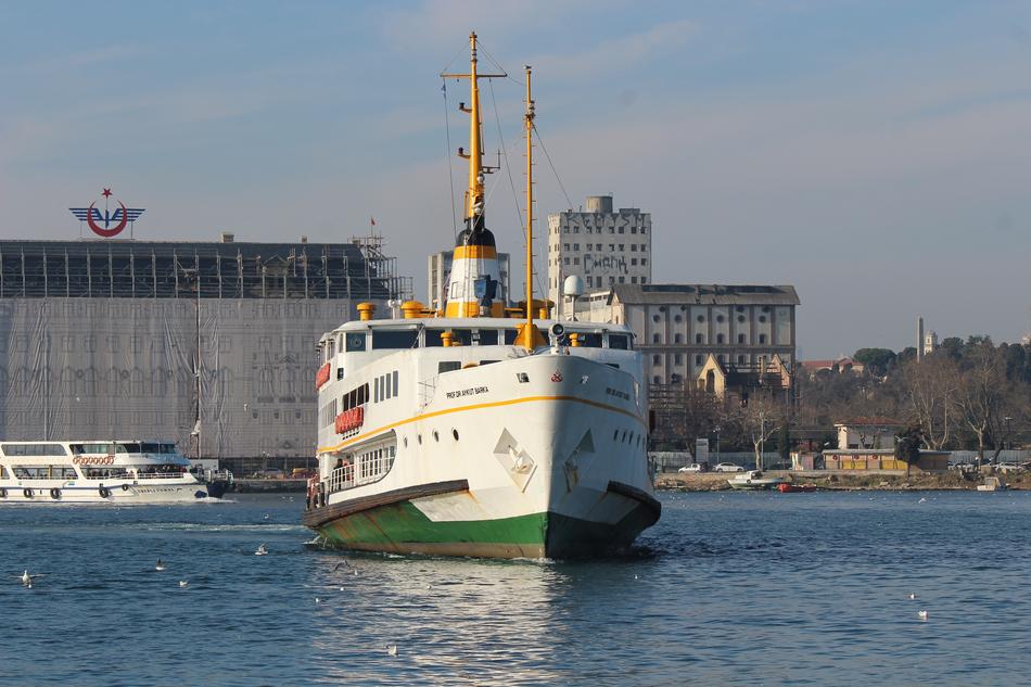 ship on the water in istanbul