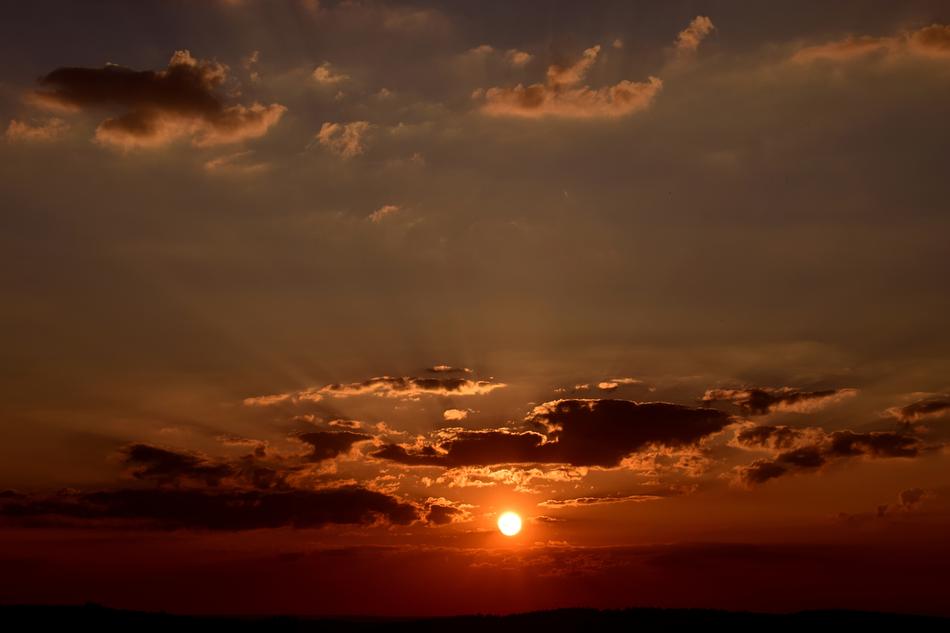 Clouds Sunset red