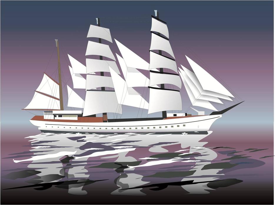 graphic sailing vessel