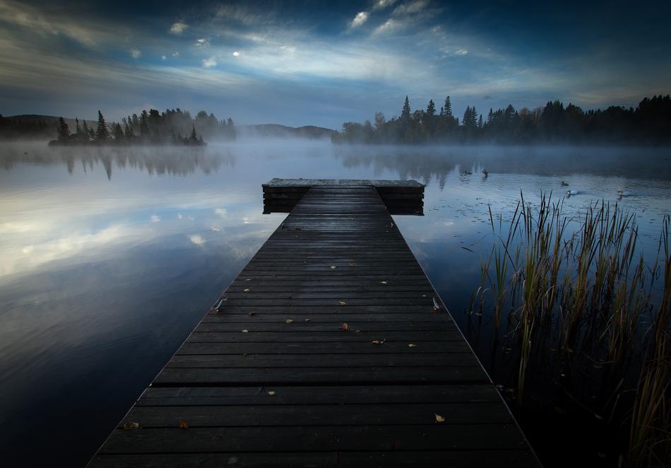 Wharf on Lake Water
