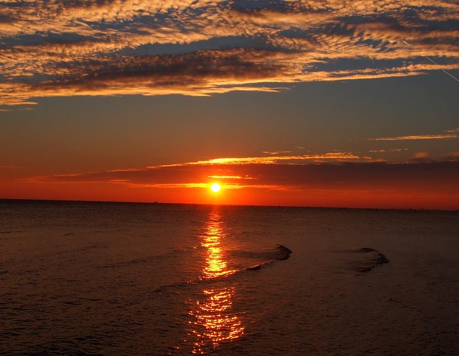 Sunset over water