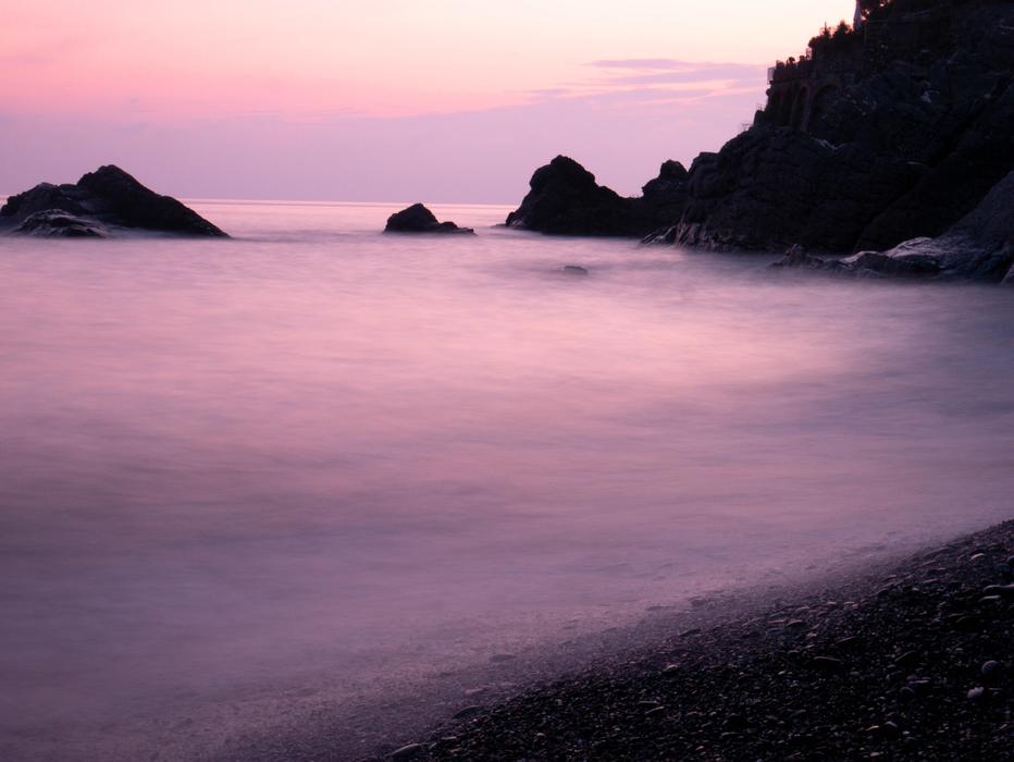 Sea Long Exposure pink