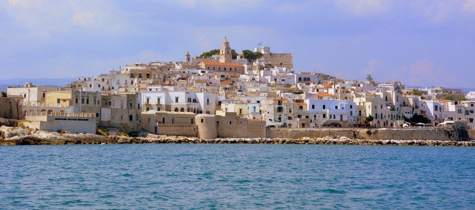white houses on the promontory on a sunny day