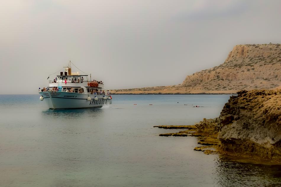 boat trip along the coast of Cyprus
