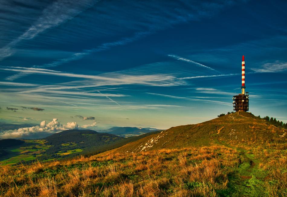 tower in the mountains of switzerland