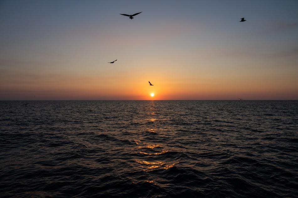 Sunset Sea Water