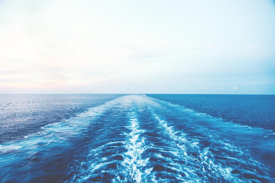 ripples in the water from the boat