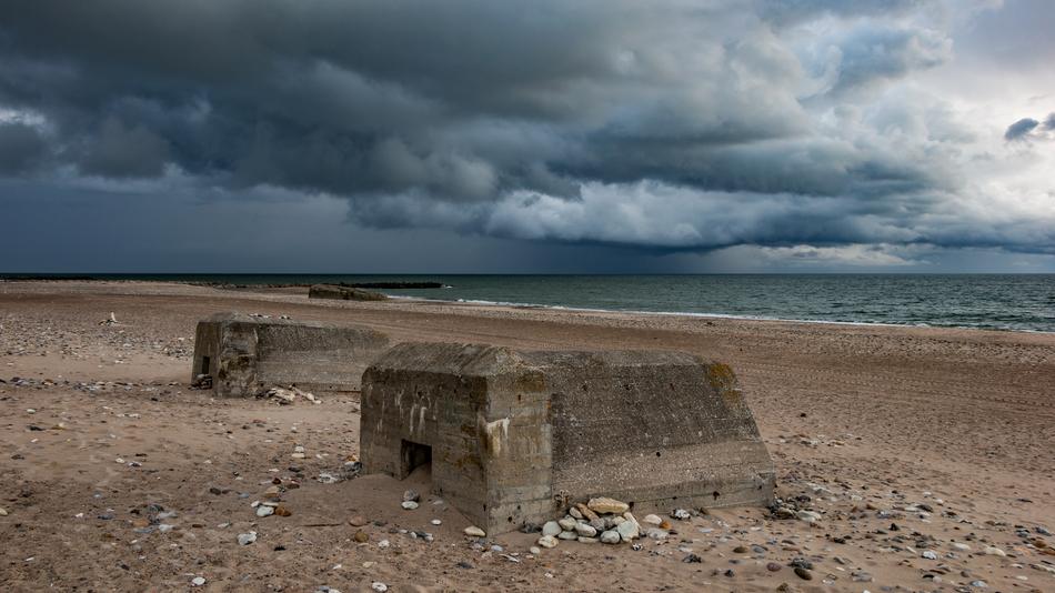 concrete buildings on the coast