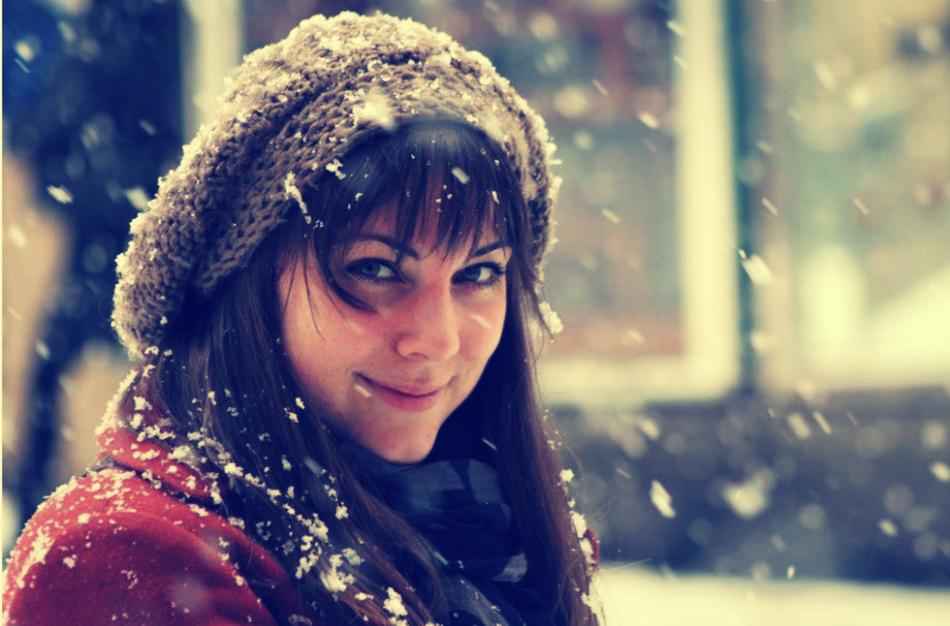 Girl at Snow in Bratislava