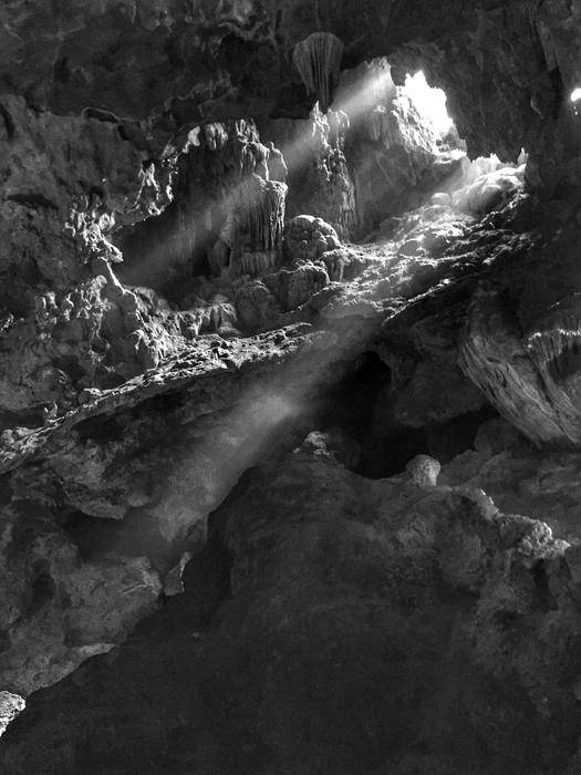 Desktop Monochrome photo of cave