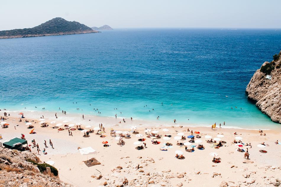 Kaputas Antalya Beach with people