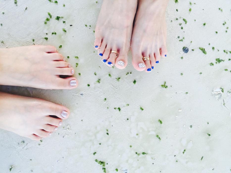 Pedicure on Sea Beach