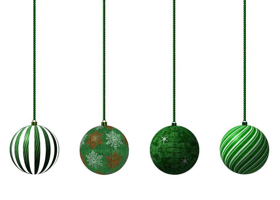 green baubles balls decoration holiday