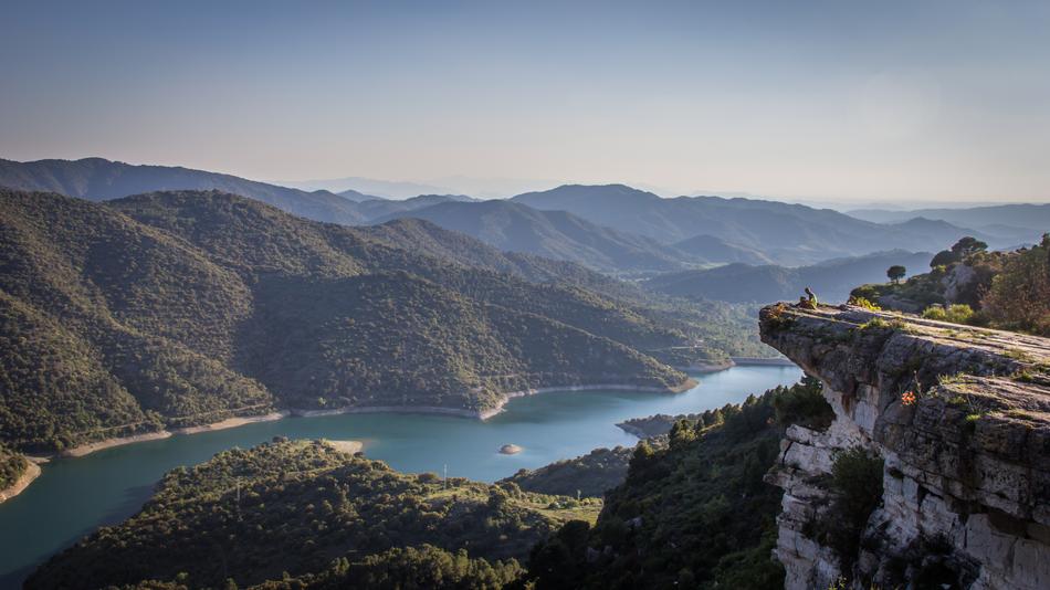 panoramic view of the river among the mountains