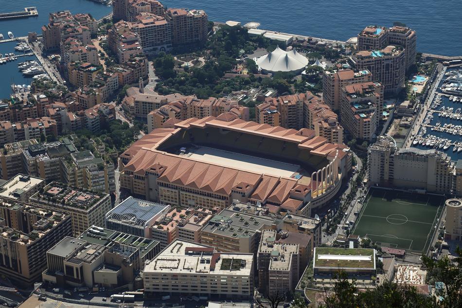 Landscape of Monaco, with the buildings, on the coast