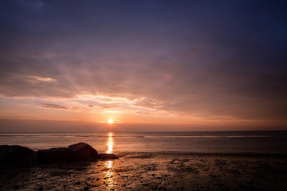 Sunset over Sea Sand