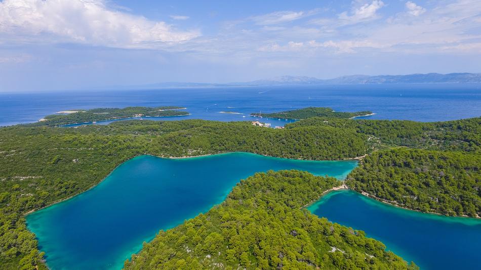 Nature Trees on islands Background